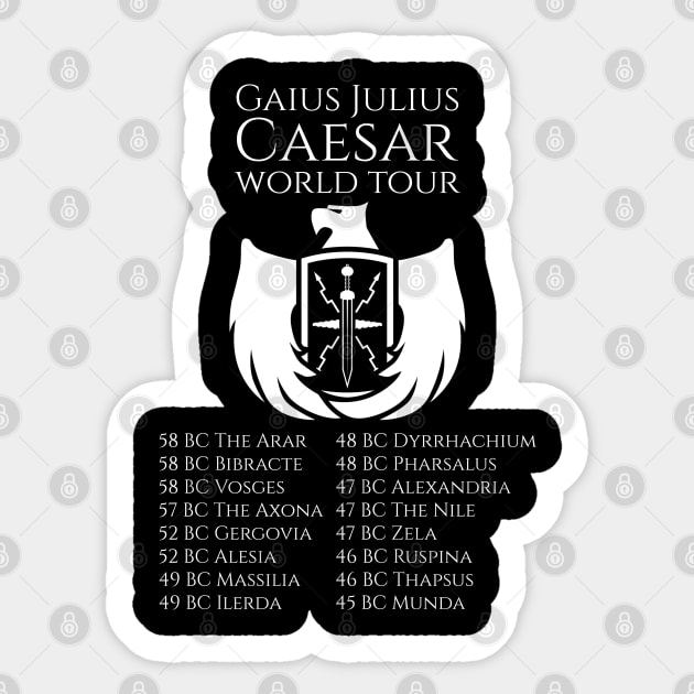 Gaius Julius Caesar World Tour - Ancient Roman Legion Eagle Shield Sticker by Styr Designs